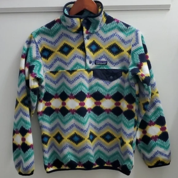 Patagonia Timber Twist Aztec Fleece XS T snap - Picture 2 of 9